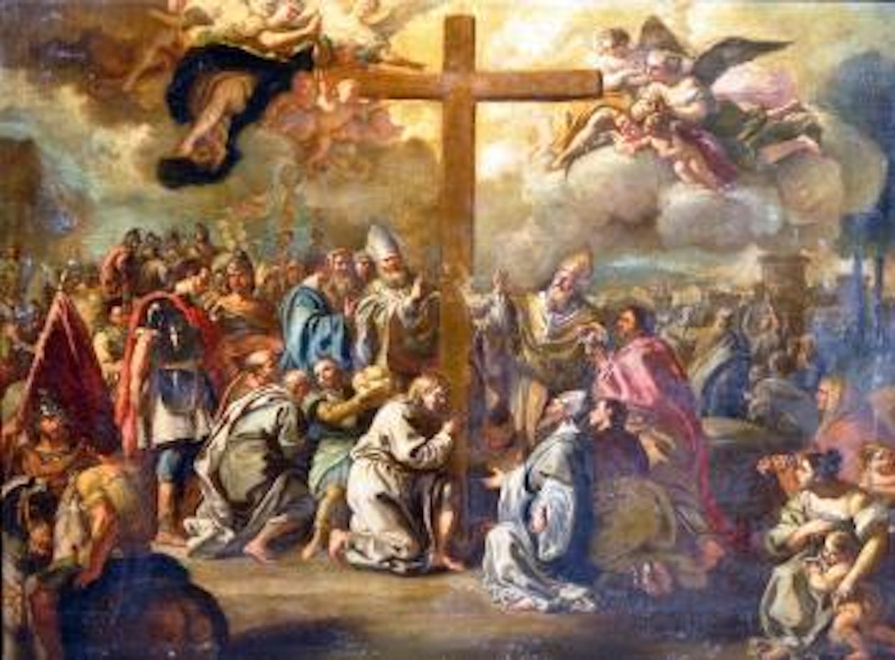 Riconoscimento e venerazione della Vera Croce by Francesco Solimena