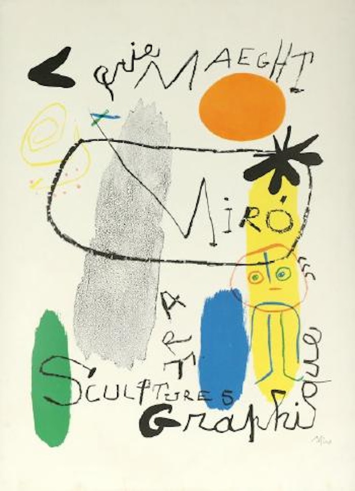 Personnage au Soleil Rouge, (Figure with Red Sun) by Joan Miró
