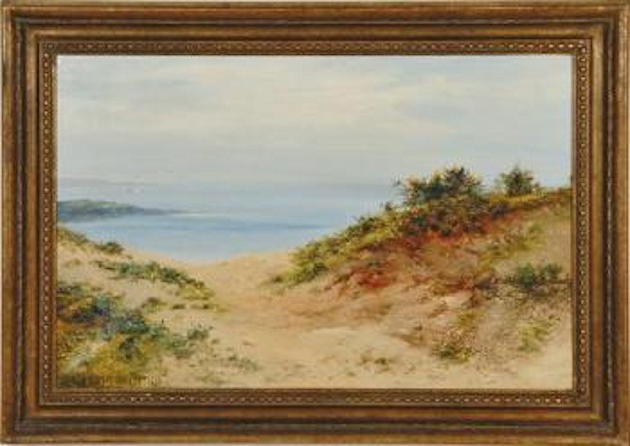 Seascape and dunes by Benjamin Williams Leader