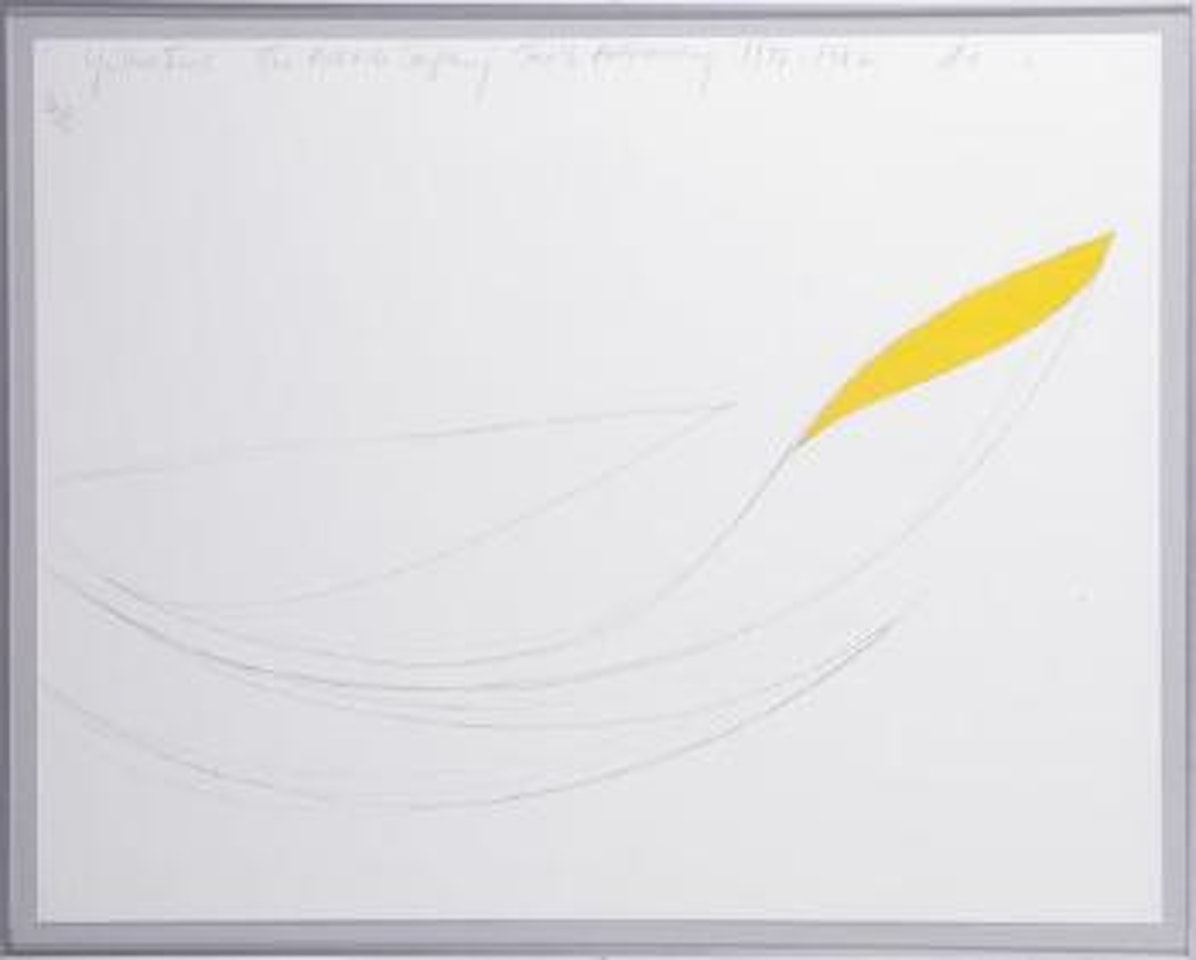 Yellow iris by Donald Sultan