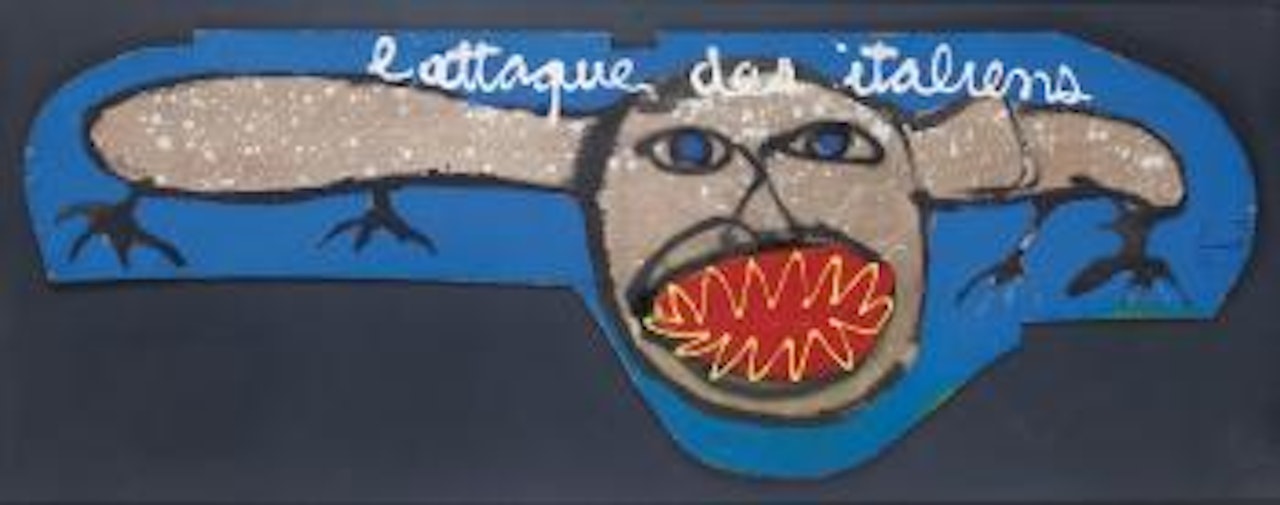 L'attaque des Italiens by Ben Vautier