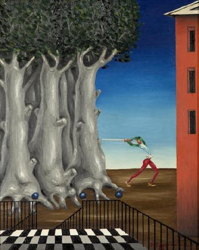 Spadassin dans la forêt/Sword bearer in the forest by Nikos Engonopoulos