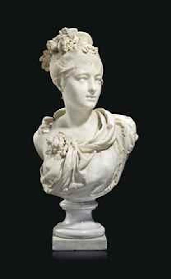 Bust of a young maiden by Albert-Ernest Carrier-Belleuse