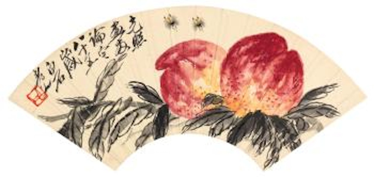 Longevity Peaches and Bees by Qi Baishi