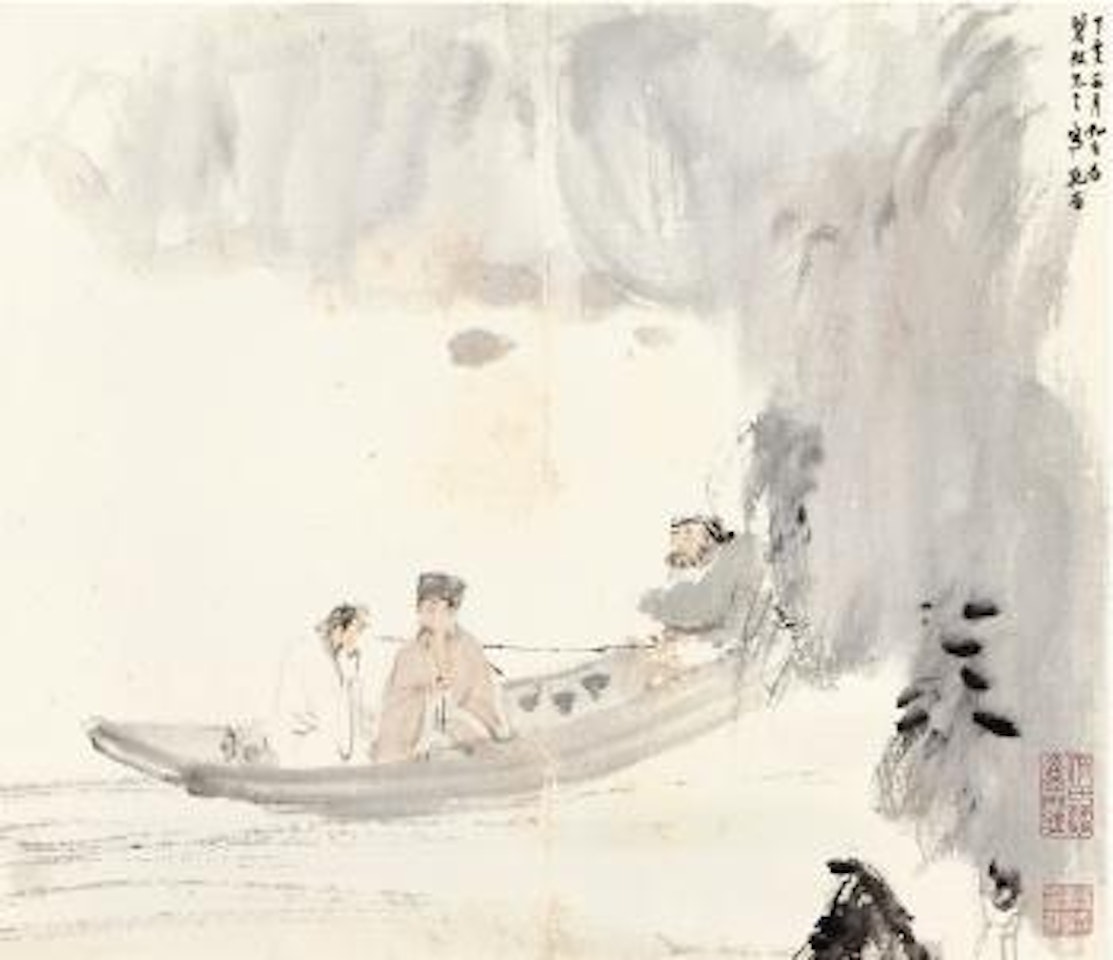 Boating under the Red Cliff by Fu Baoshi