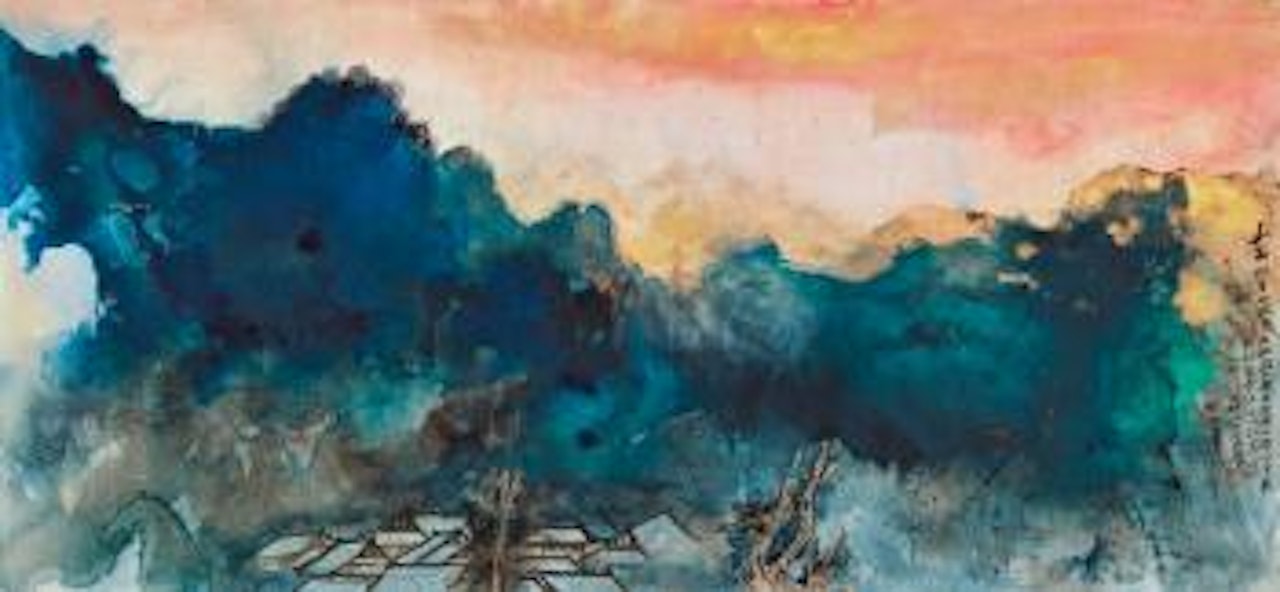 Alishan in Oblique Sunrise by Zhang Daqian