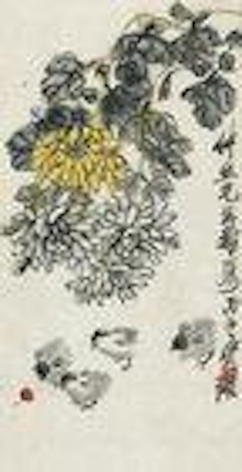 Chrysanthemums and Chicks by Qi Baishi