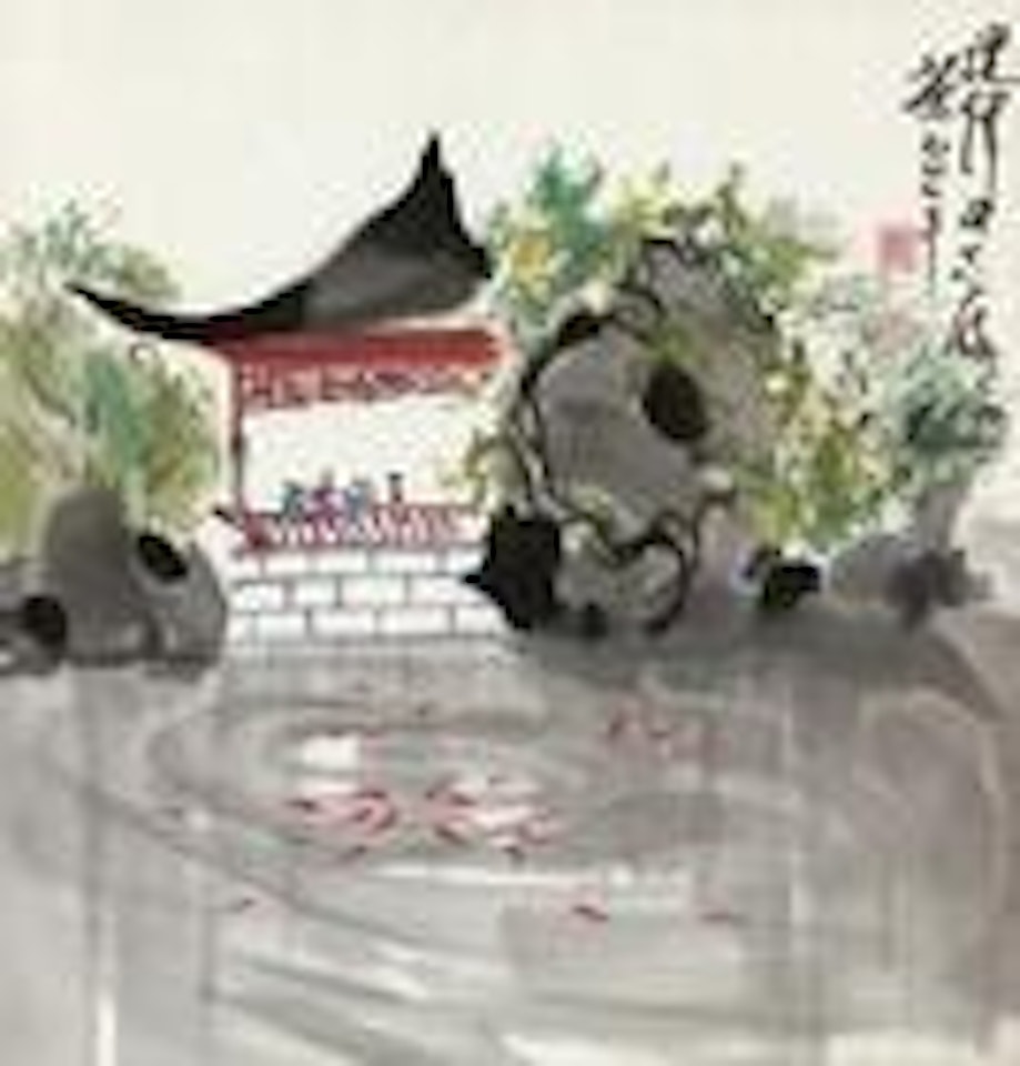 Watching fishes by Wu Guanzhong