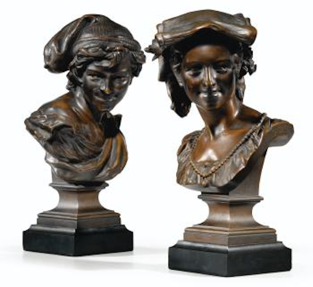 La Rieuse Napolitaine (1); Le Rieur Napolitain n° 2 (2) by Jean-Baptiste Carpeaux