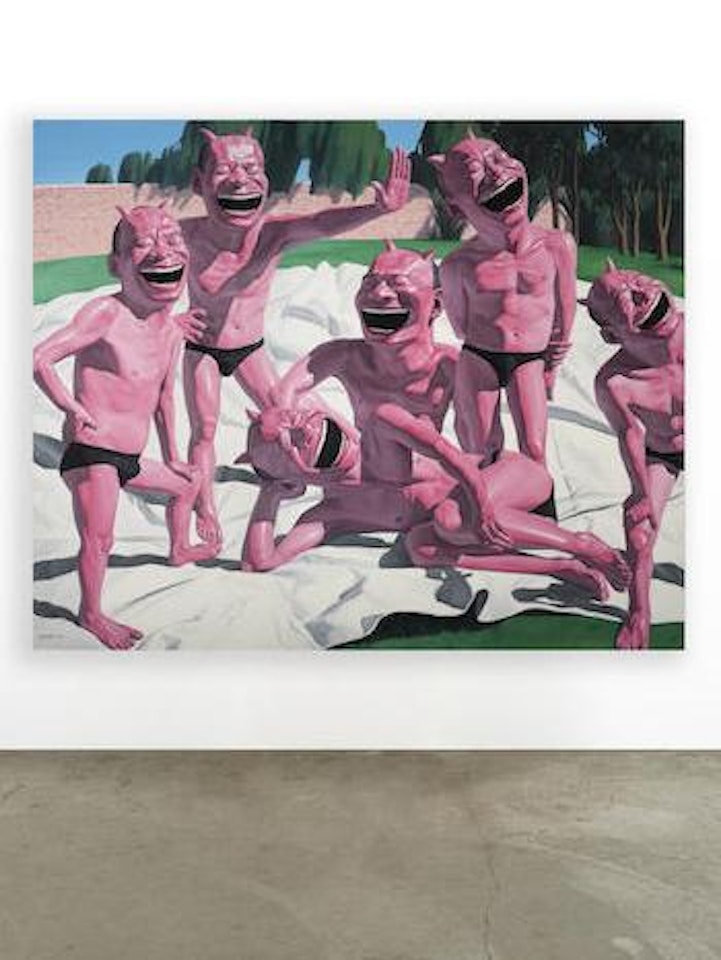 Post-Modern Garden by Yue Minjun