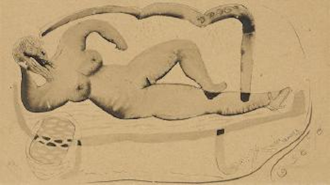 Nue allongée by Victor Brauner