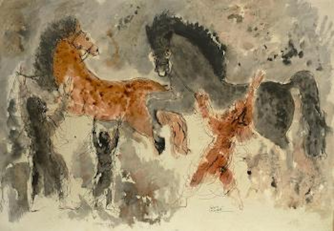 Escaping Horses by Reuven Rubin