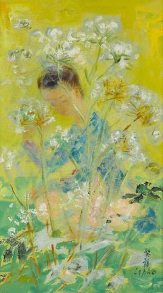 Femme dans un jardin by Le Pho