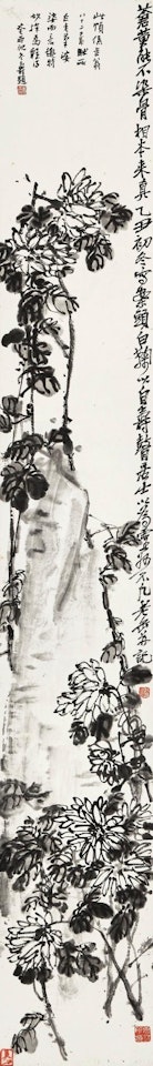 Chrysanthemums and Rock by Wu Changshuo