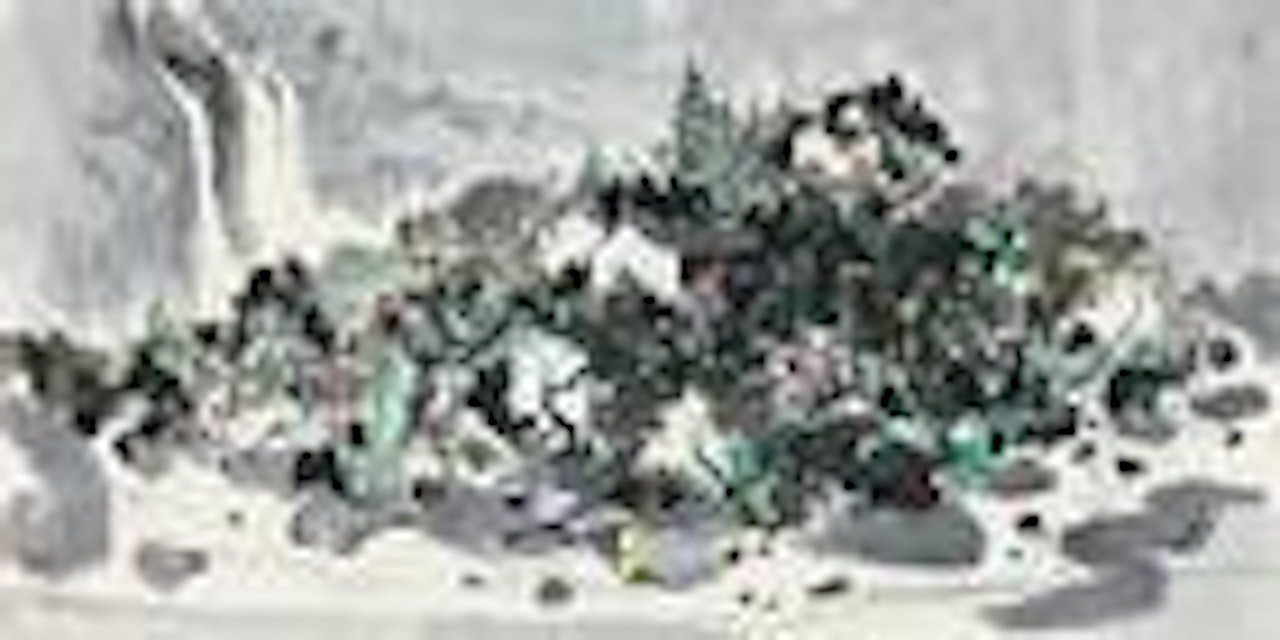 Village in mountain by Wu Guanzhong