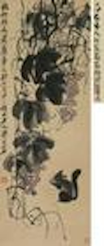 Squirrel Eating Grape by Qi Baishi