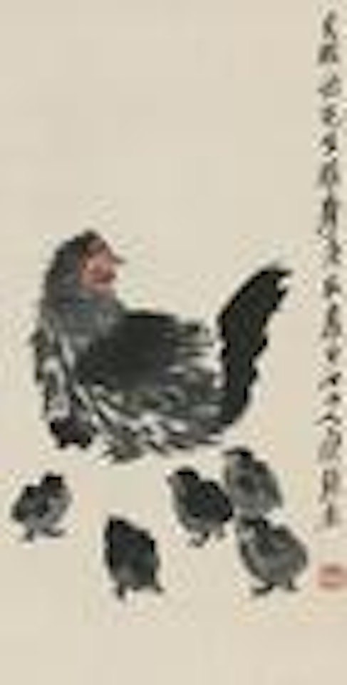 Hen and Chickens by Qi Baishi