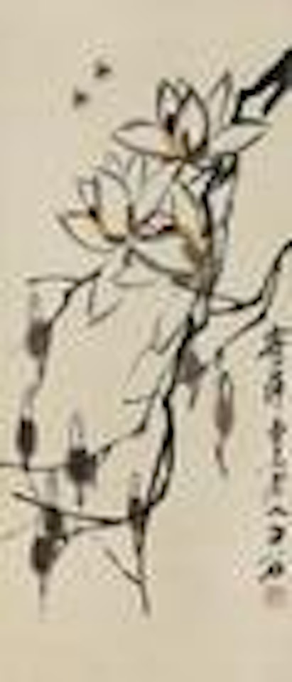 Magnolia with Bee by Qi Baishi