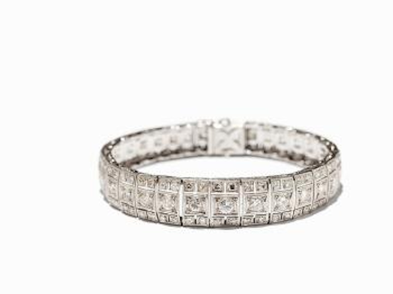 Art Deco Diamond Bracelet by Unknown Jewelry Maker