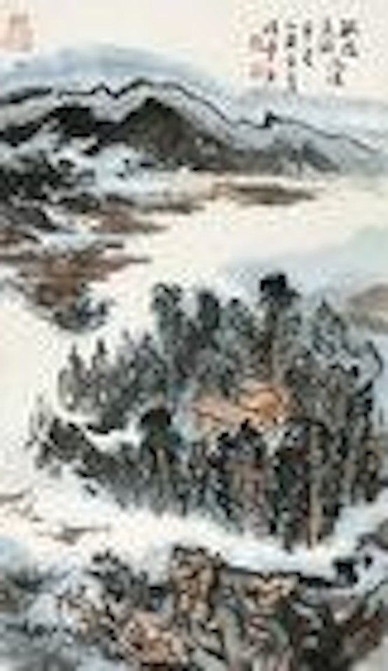Cottages shielded by threes by Lu Yanshao
