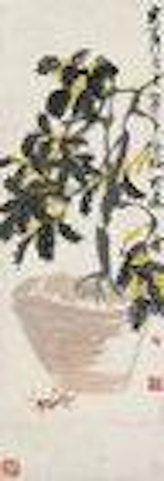 Loquat and grasshopper by Qi Baishi