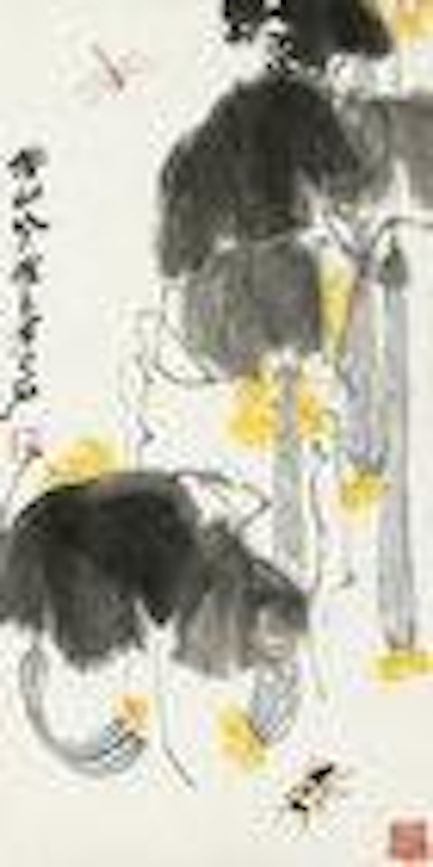 Luffa and Dragonfly by Qi Baishi