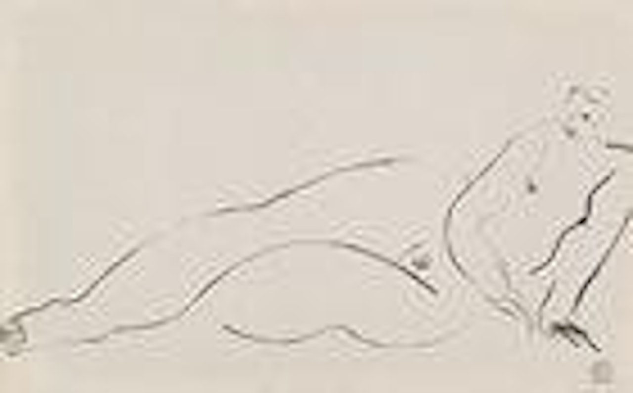 Reclining beauty by Sanyu
