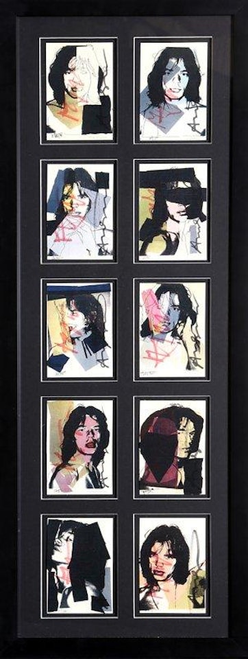 Mick Jagger card portfolio by Andy Warhol