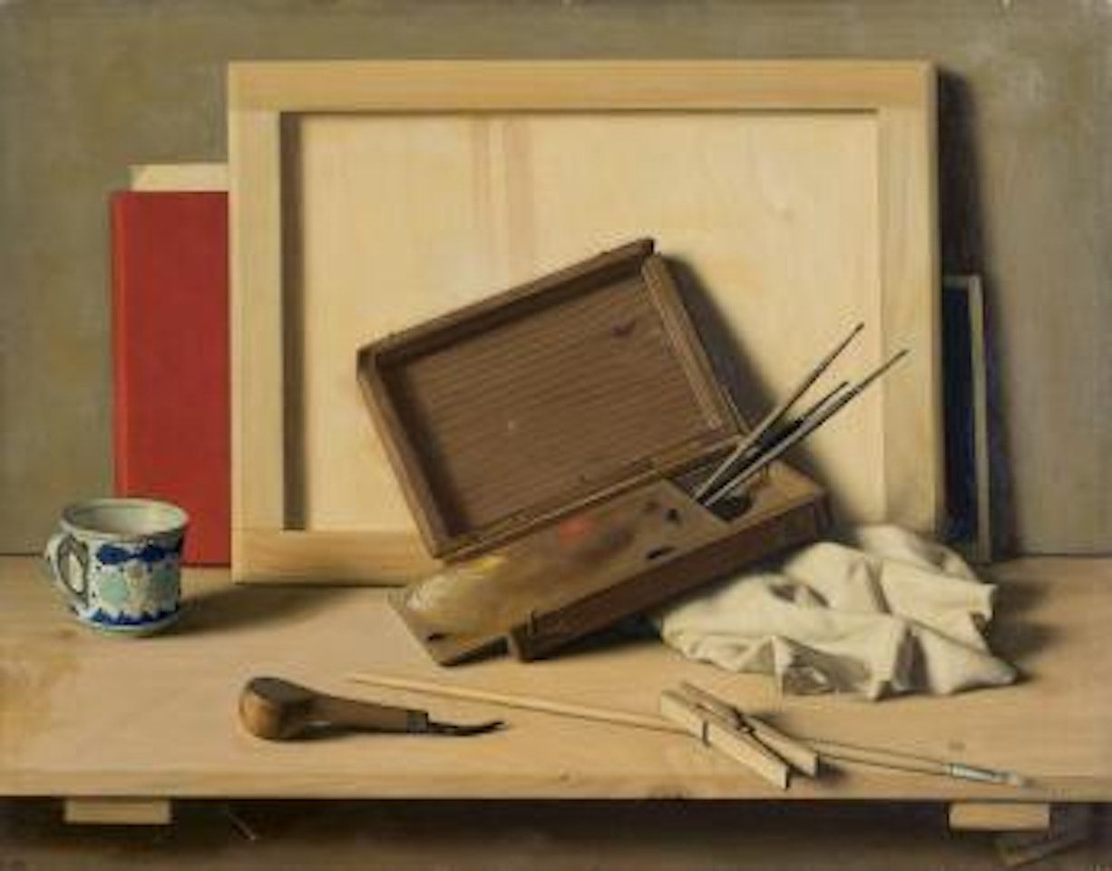 Natura morta con tavolozza [Still life with palette] by Antonio Bueno