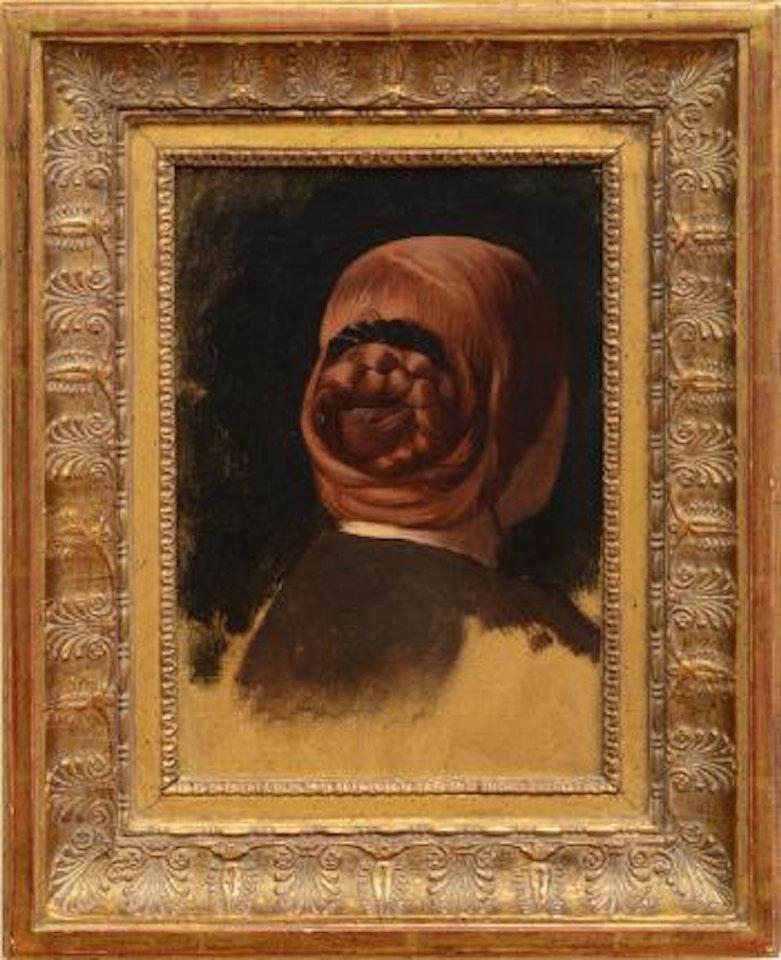 Woman with a red coiled braid (Tête de femme vue de dos) by Jean Léon Gérome