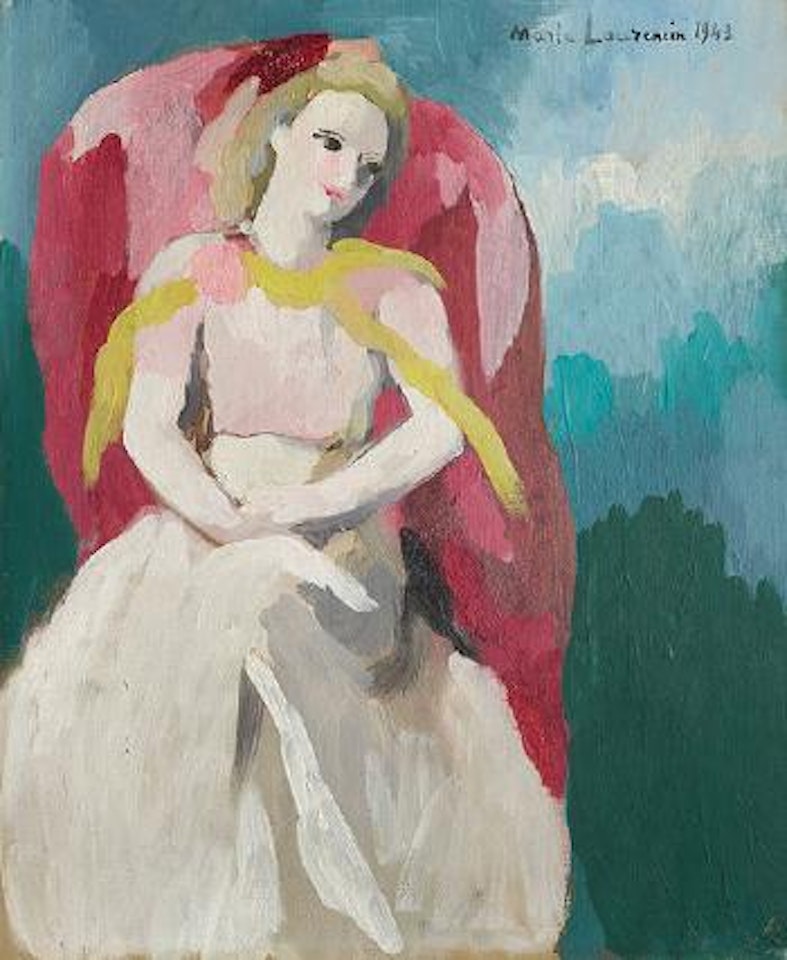 Jeune femme assise by Marie Laurencin