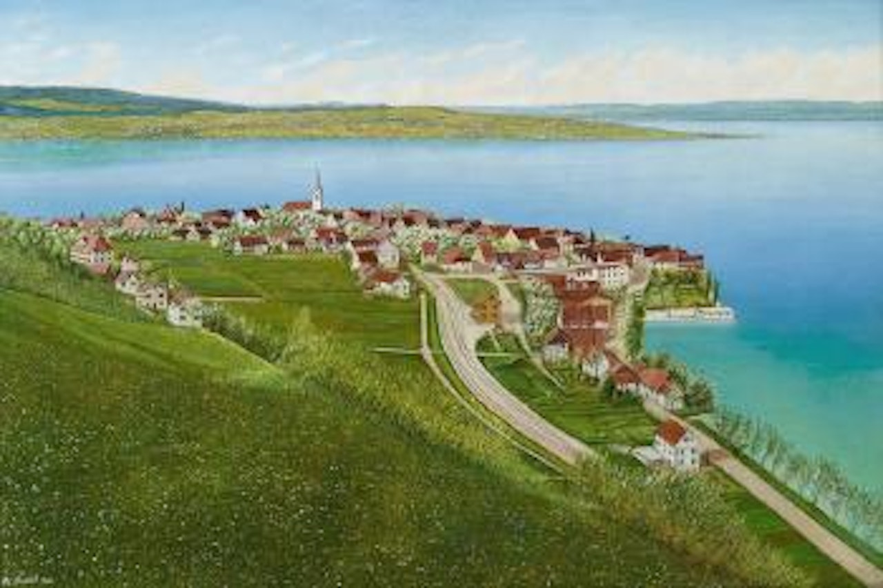 Blick auf Berlingen von Osten by Adolf Dietrich
