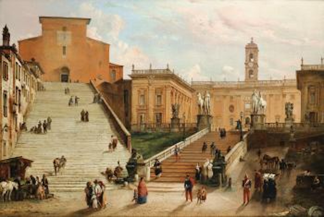 Vue du Capitole, Rome by Carlo Ferrari