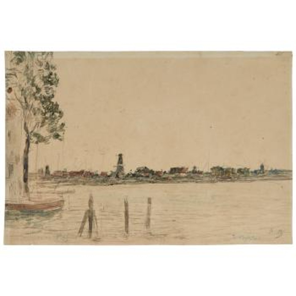 Dordrecht, La Meuse; Study of An Estuary: A Double-sided Work by Eugène Boudin