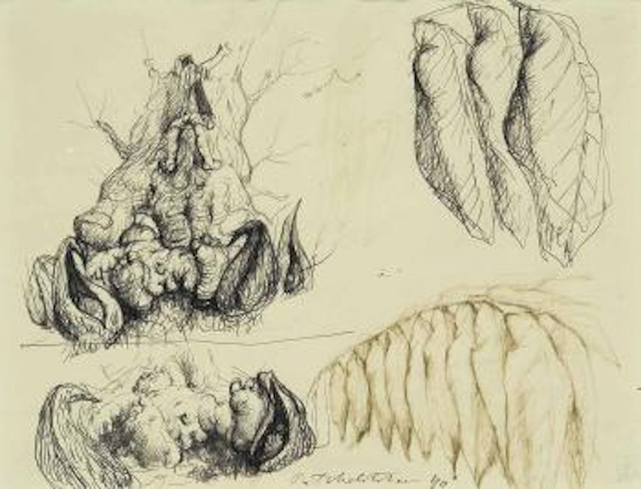 Studies for Hide and Seek by Pavel Tchelitchew