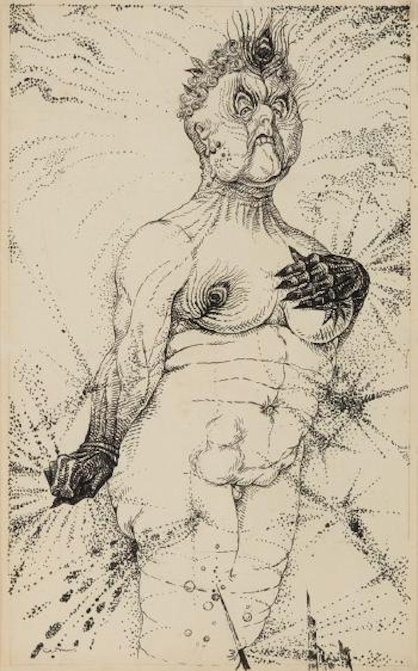 Pride: Study for a Newsprint Reproduction, after the figure in The Seven Deadly Sins by Paul Cadmus