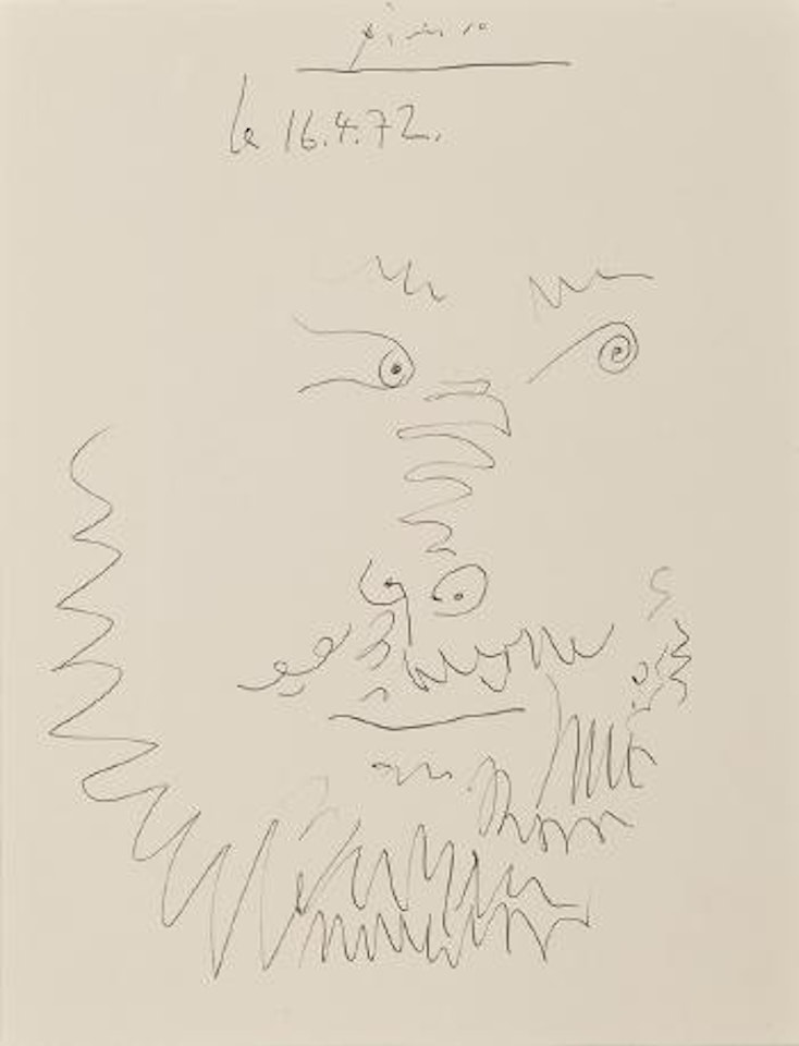 Untitled (Bearded Face) by Pablo Picasso