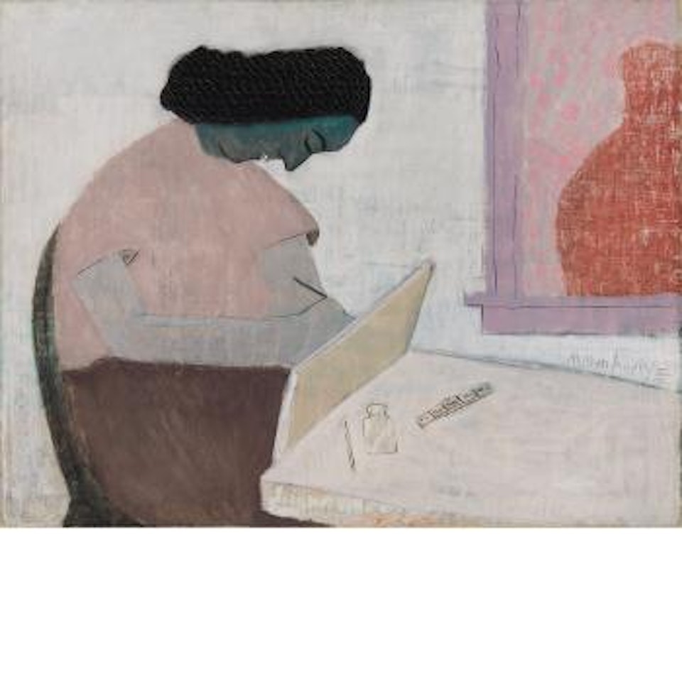Woman Drawing by Milton Avery