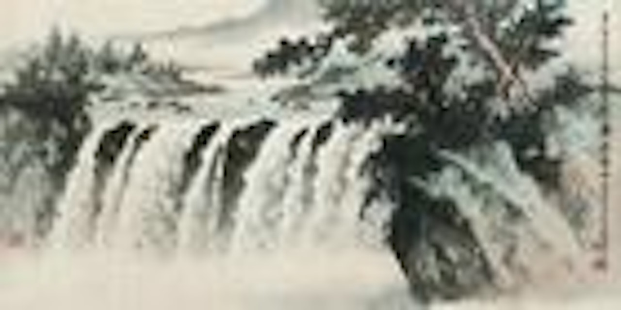 Waterfall echoing by Huang Junbi