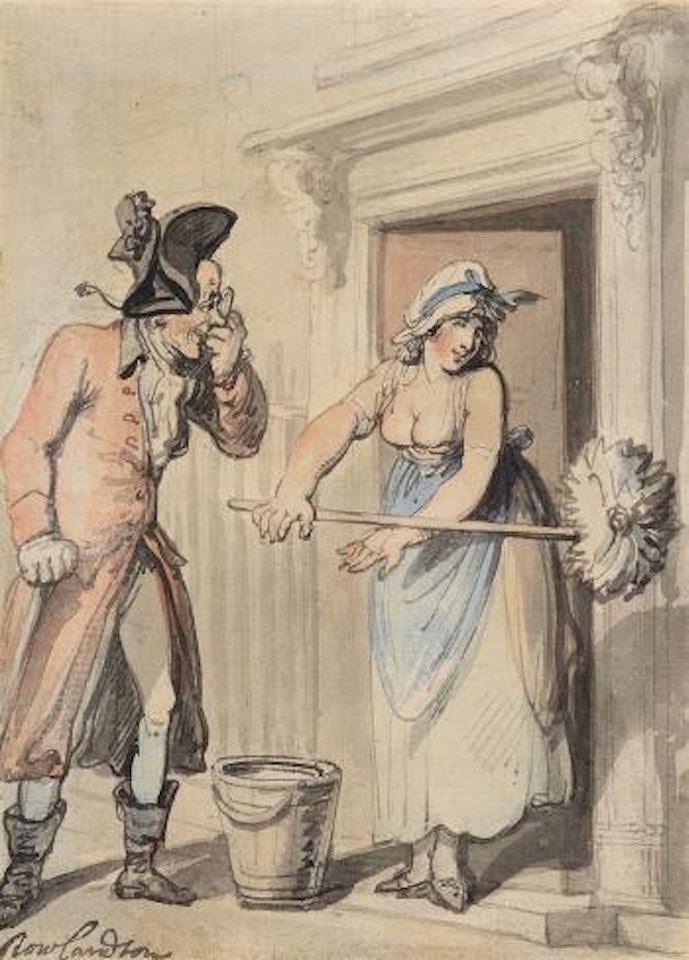 Gentleman and a Housemaid by Thomas Rowlandson