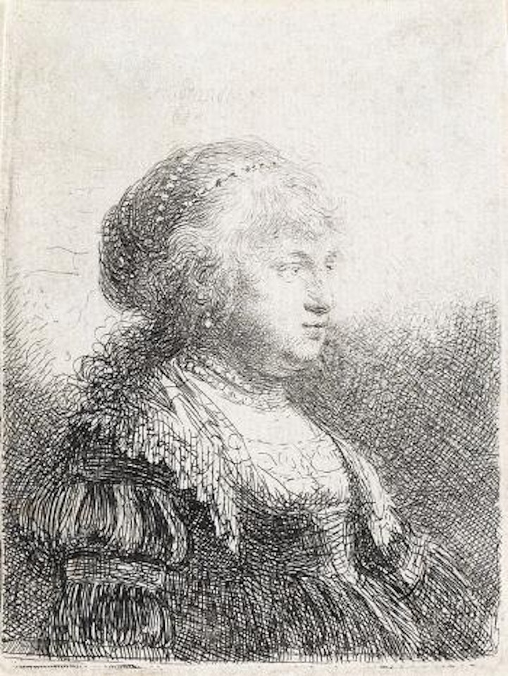 Saskia with Pearls in her Hair by Attributed to Rembrandt Harmensz van Rijn