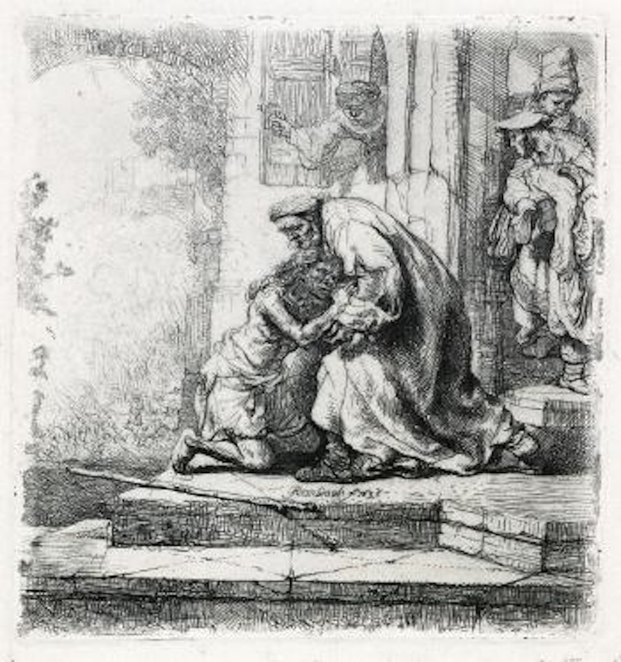 The Return of the Prodigal Son by Attributed to Rembrandt Harmensz van Rijn