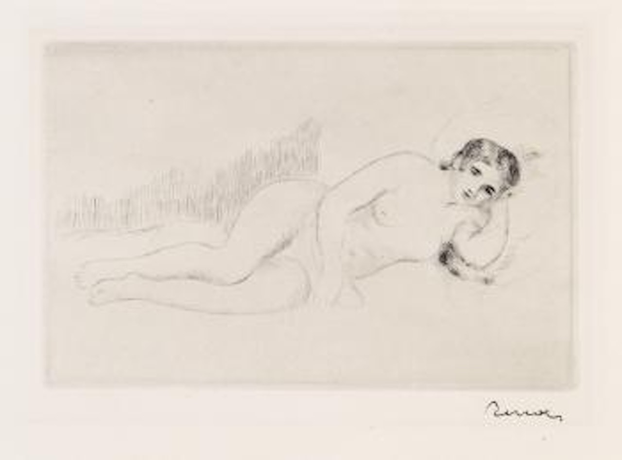 Femme nue couché (tournée à droite), 1re planche by Pierre-Auguste Renoir