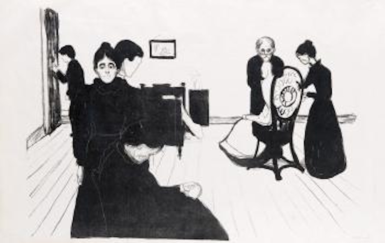 Der Tod im Krankenzimmer by Edvard Munch