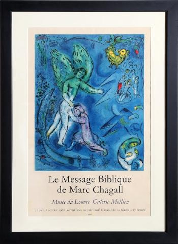 La Message Biblique, The Struggle of Jacob and the Angel by Marc Chagall