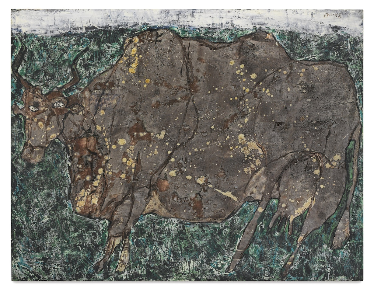 VACHE A L'HERBAGE by Jean Dubuffet
