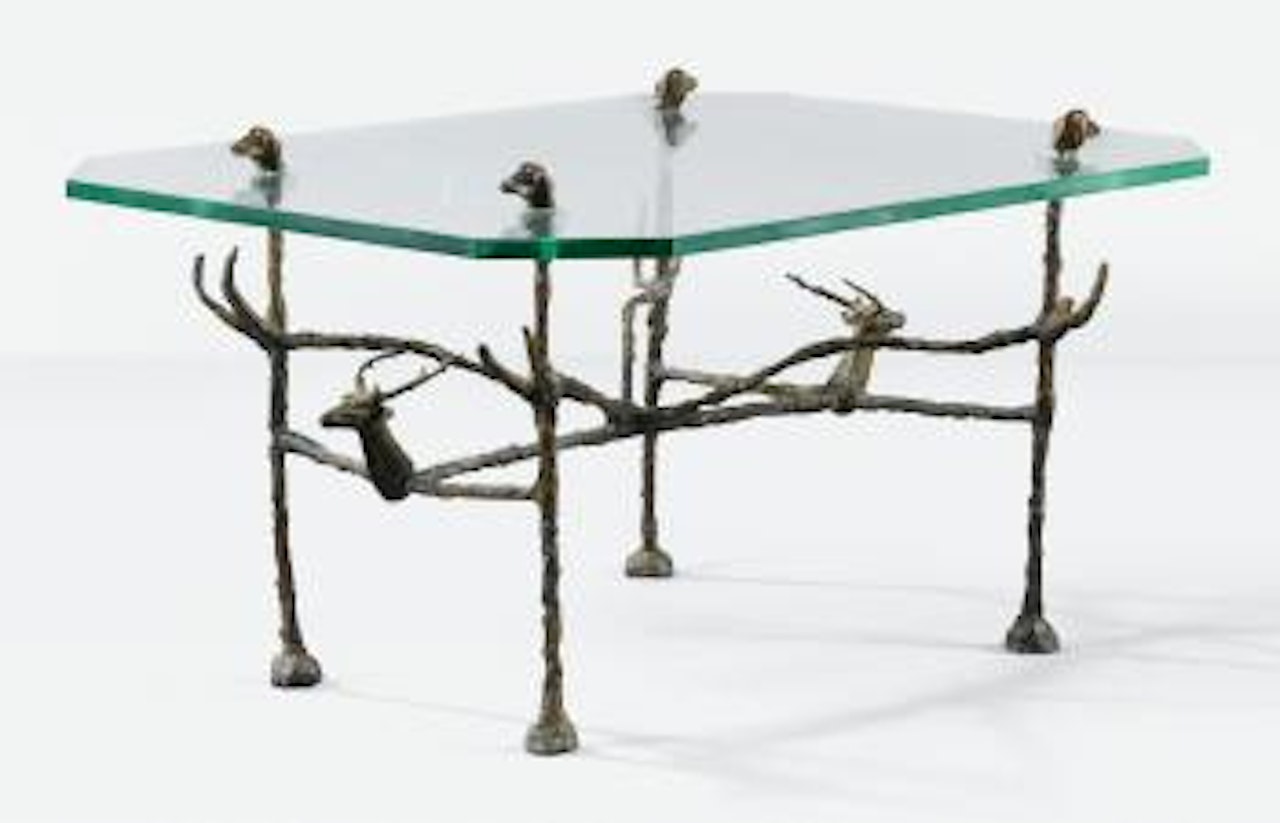 Table aux cerfs et aux chiens by Diego Giacometti