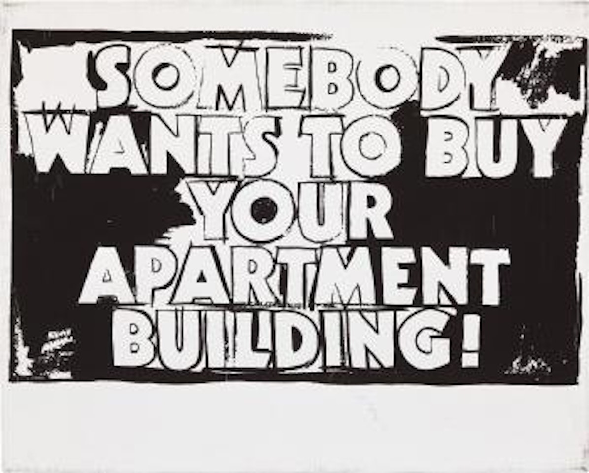 Somebody wants to buy your apartment building! by Andy Warhol