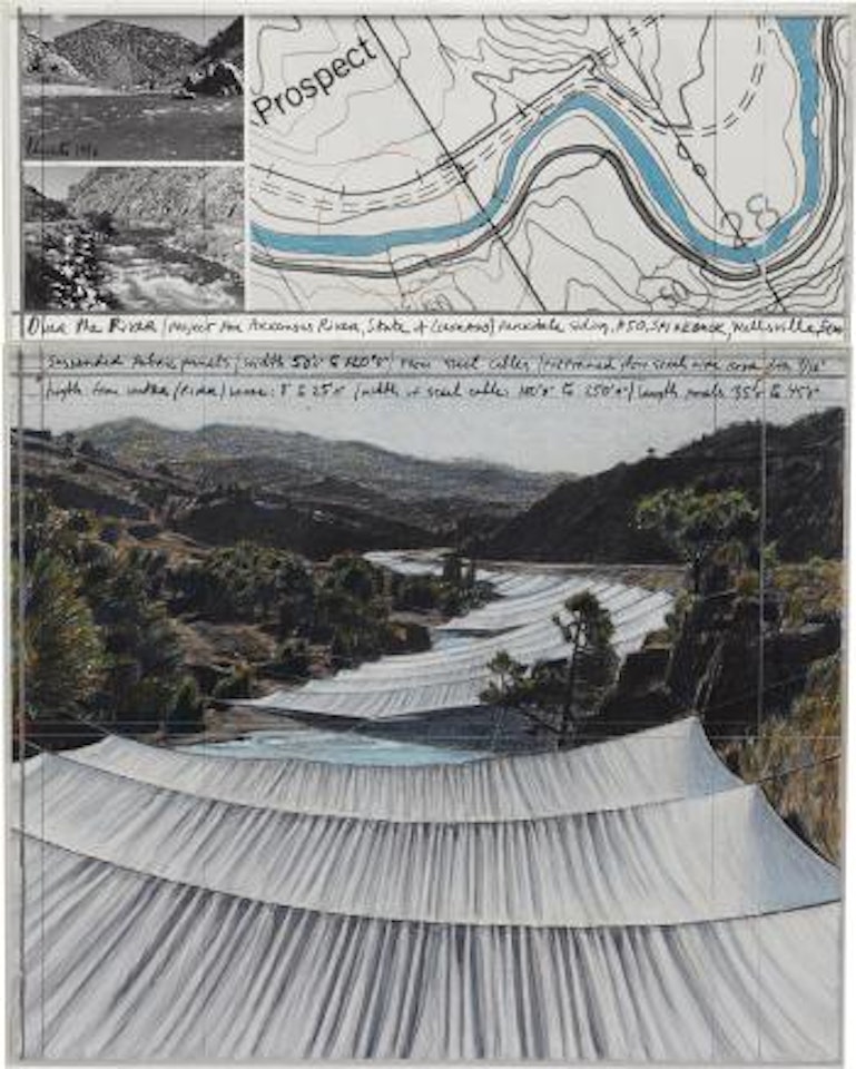 Over the River, Project for Arkansas River, State of Colorado, Parkdale Siding, #42 by Christo by Christo