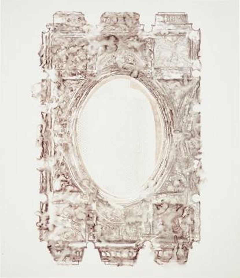 L'Encyclopedie (Ceiling Plan of a Salon in the Palace of the Marquis de Spinola, Genova) by Guillermo Kuitca